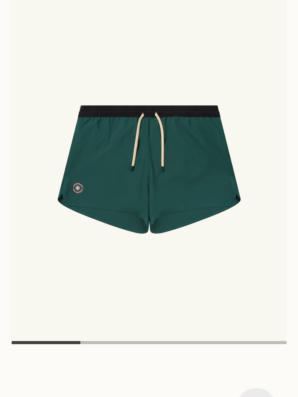 NWOT Women’s OCEAN AND SAN Dark Teal Active DRIFT Shorts L (sea moss)